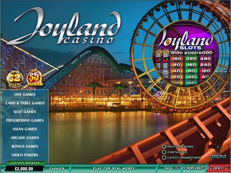 игровые разделы казино Джойлэнд