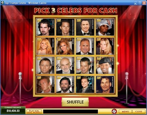 символы игрового автомата Top Trumps Celebs