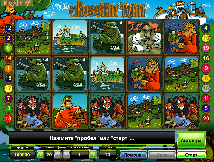 символы игрового автомата Русский Иван