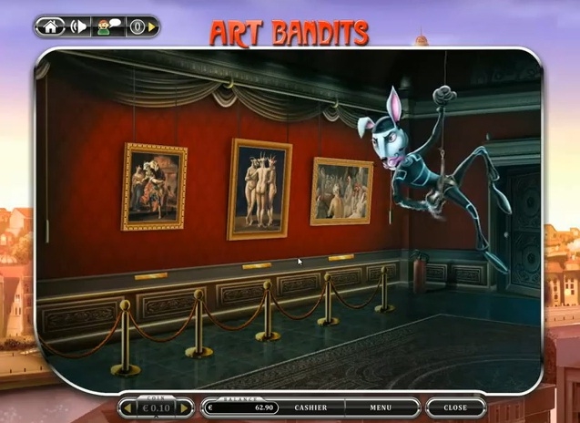 призовой раунд игрового автомата Арт бандиты