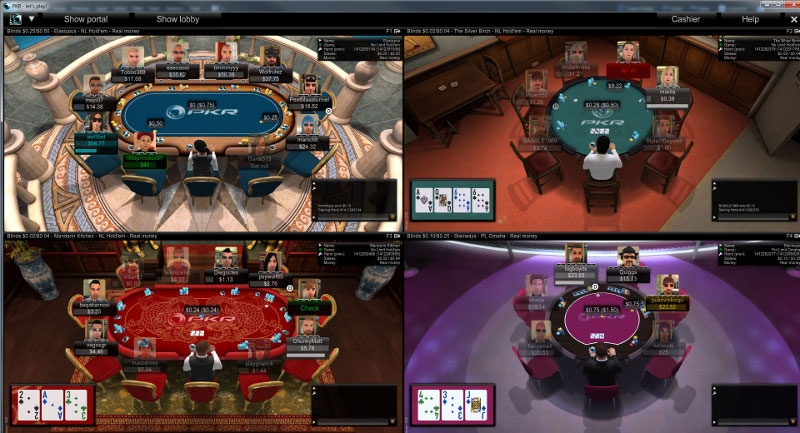 Игровые комнаты покер-рума PKR