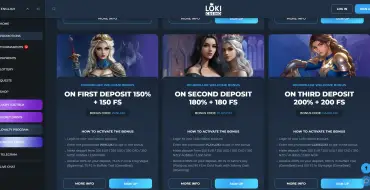 High Roller Bonus up to $6,000 + 150 FS on first deposit at Loki Casino: Онлайн казино Локи