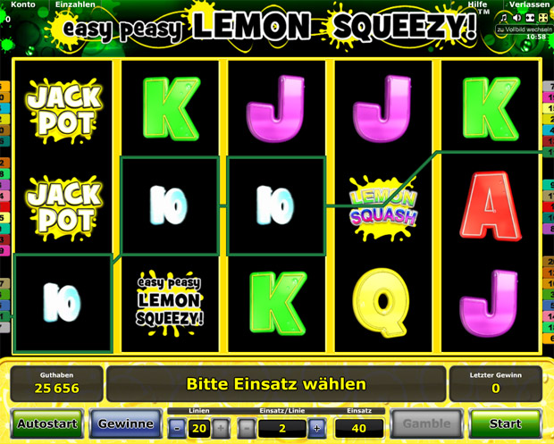 линии выплат автомата Easy Peasy Lemon Squeezy