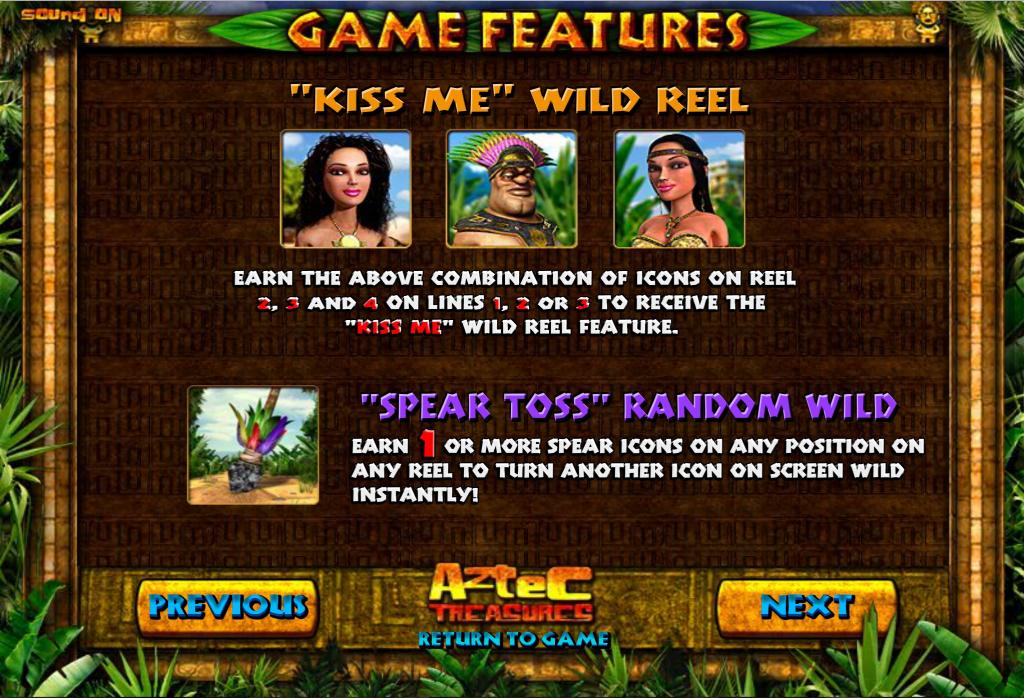 комбинации слота Aztec Treasure