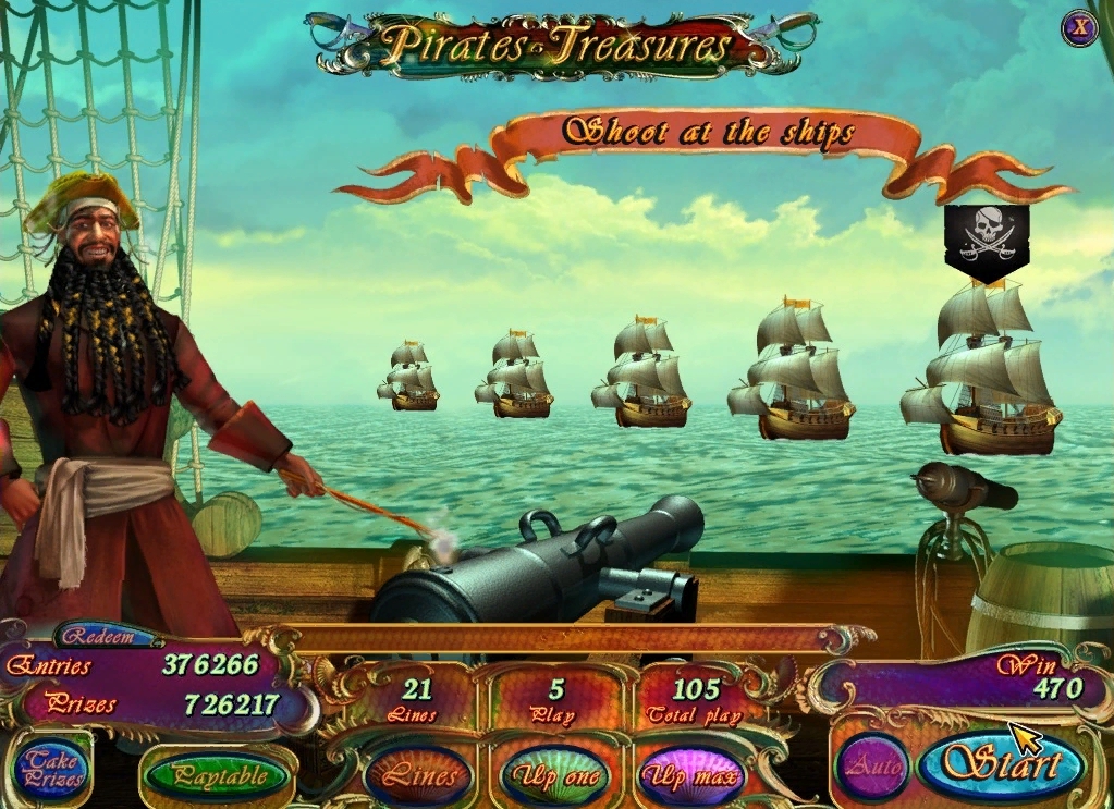 Игровой автомат Treasures of pirates (Сокровища пиратов)