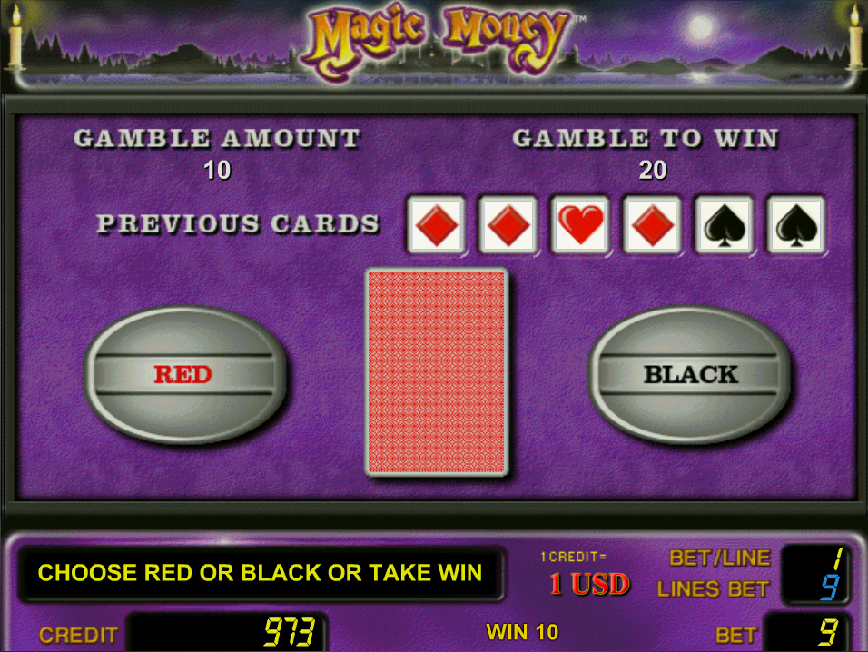 Риск-игра слота Магия денег