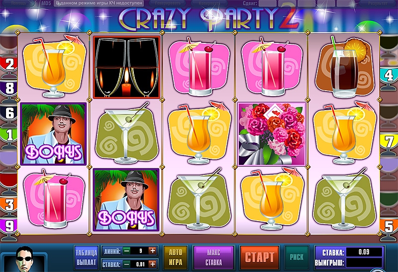 символы автомата Crazy Party