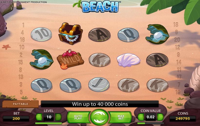 Символы игрового автомата Пляж