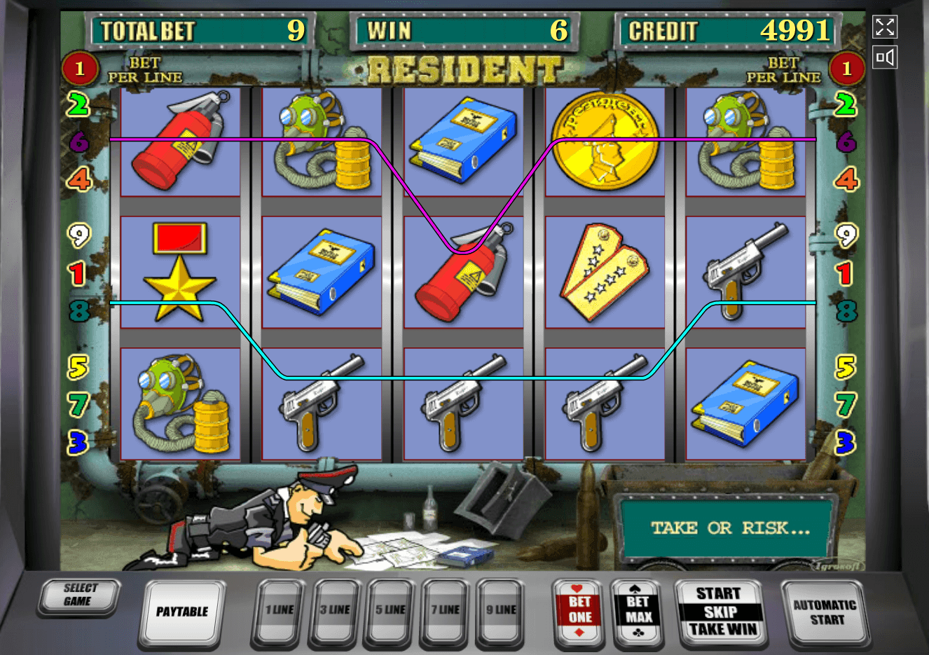 линии выплат слота Сейфы