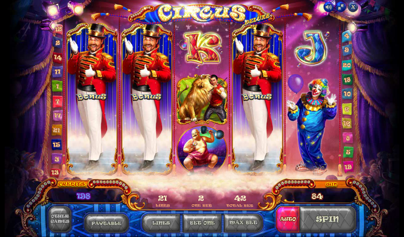 Бонусы игрового автомата Цирк