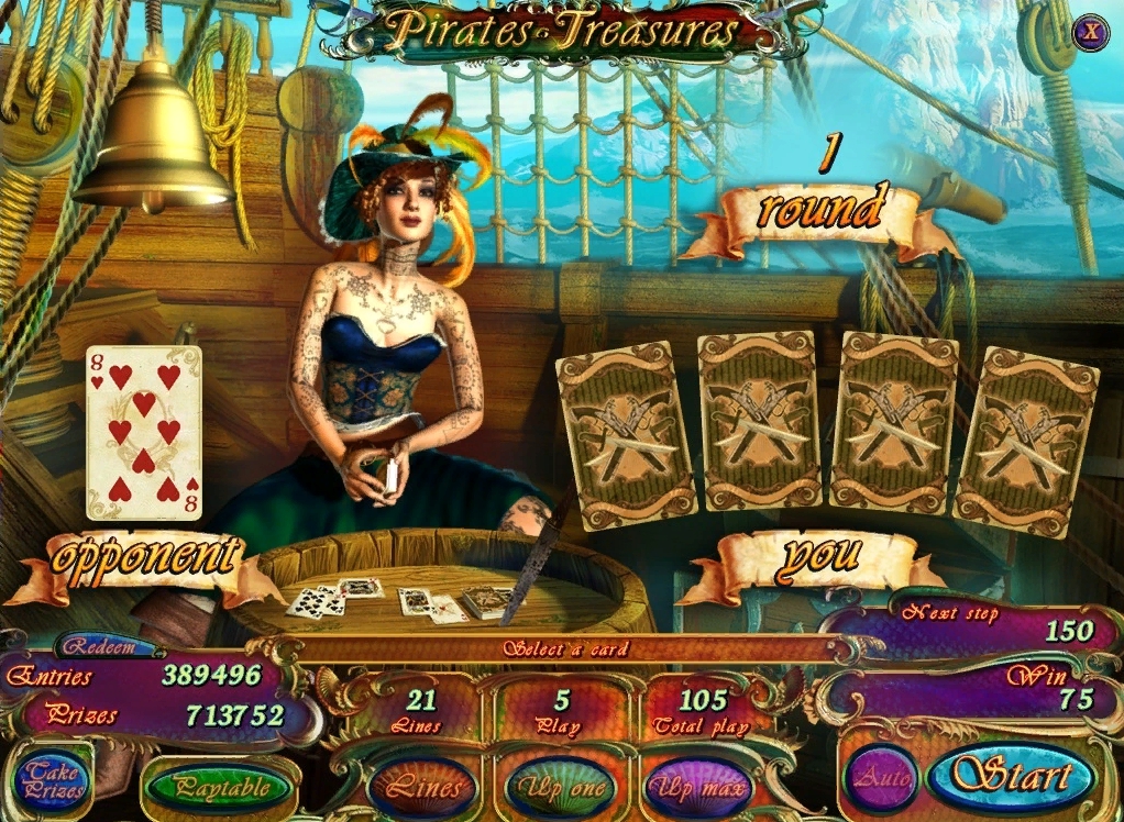 риск игра слота Pirates treasures