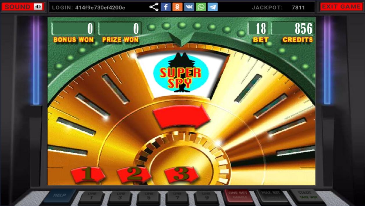 игра супер-бонус в автомате SPY TRINCKS