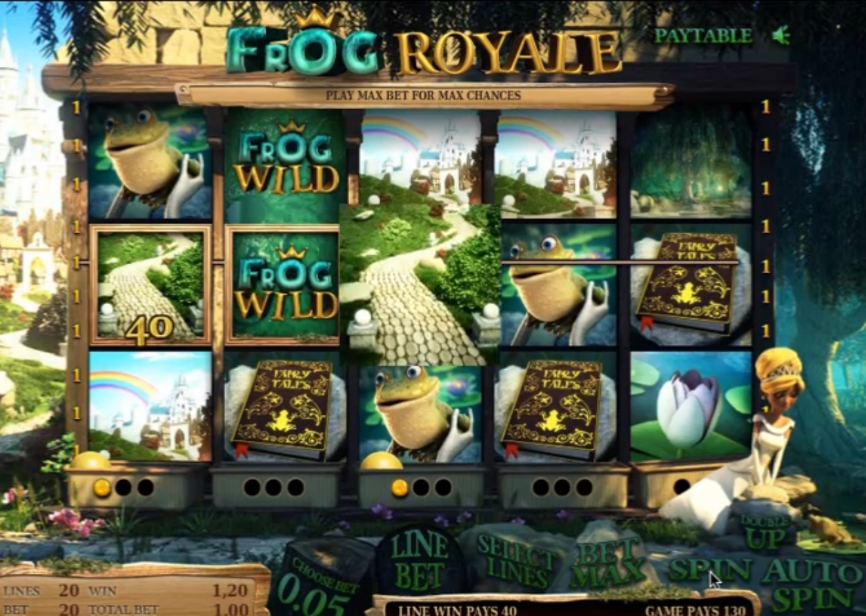 бонусная игра слота Frog Royal