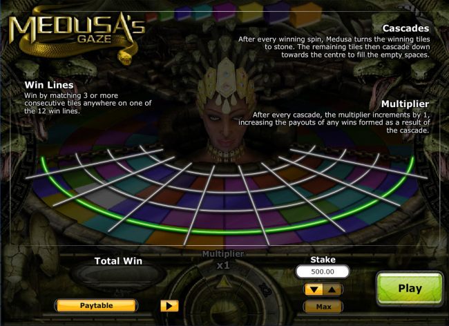 линии выплат слота Взгляд Медузы