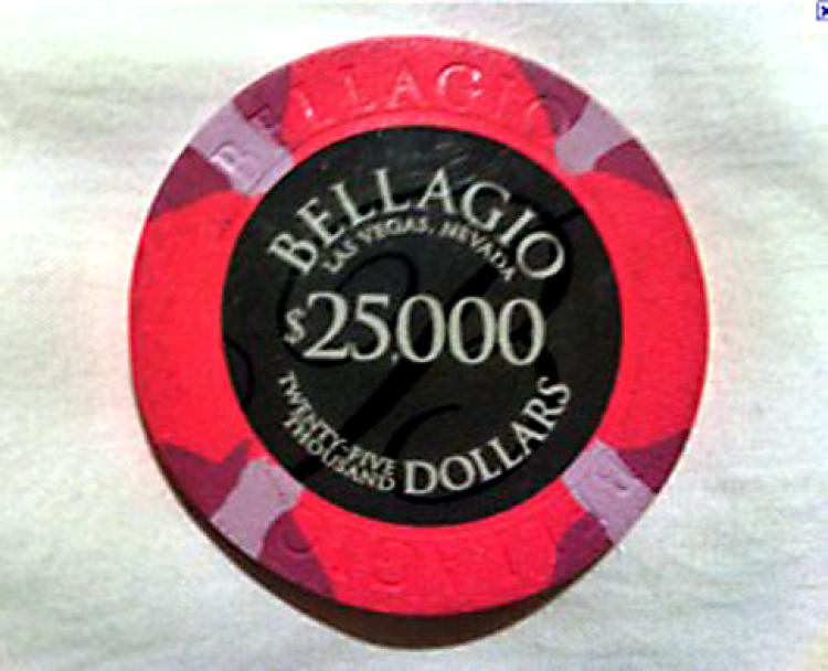 фишка казино Bellagio номиналом 25 000 долларов