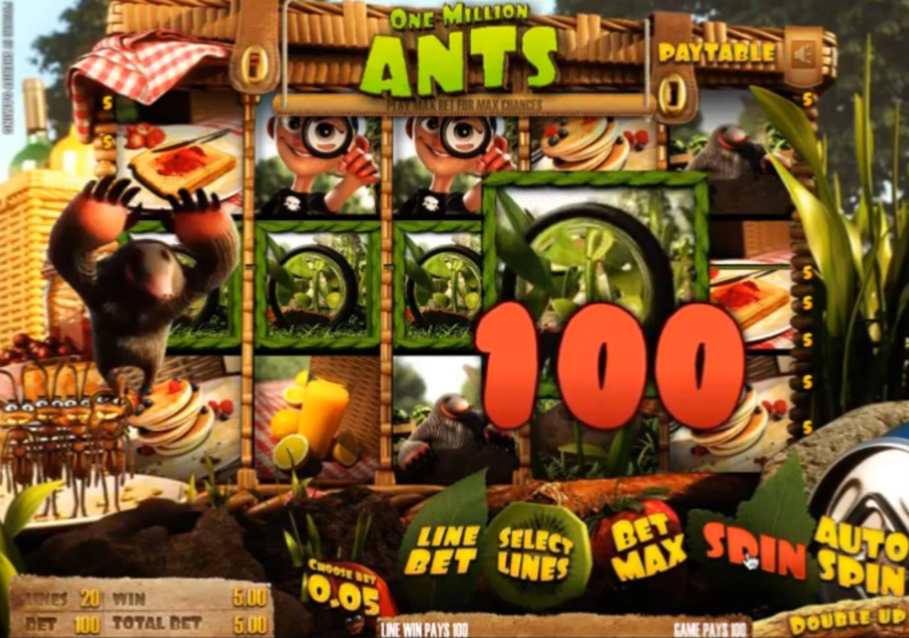 выигрышные комбинации символов слота Миллион муравьев