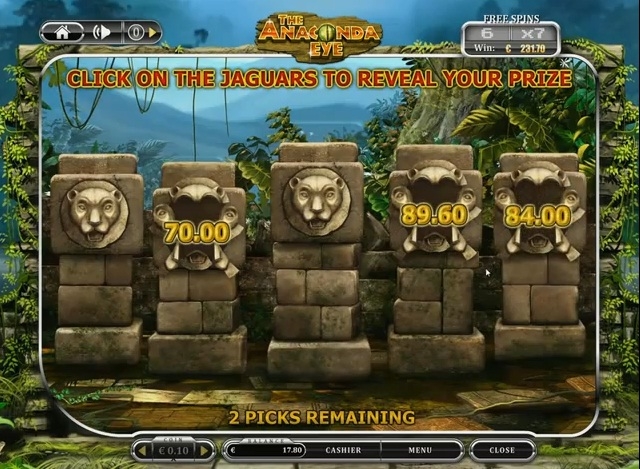 призовой раунд слота Глаз Анаконды