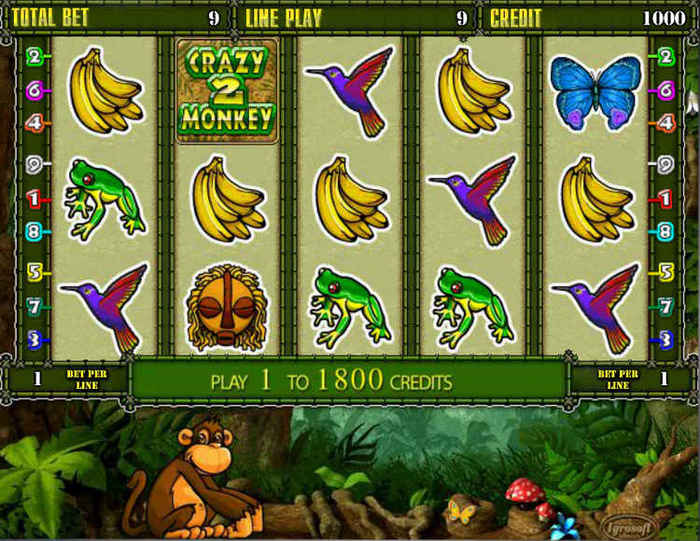 процесс игры видеослота Обезьянки 2