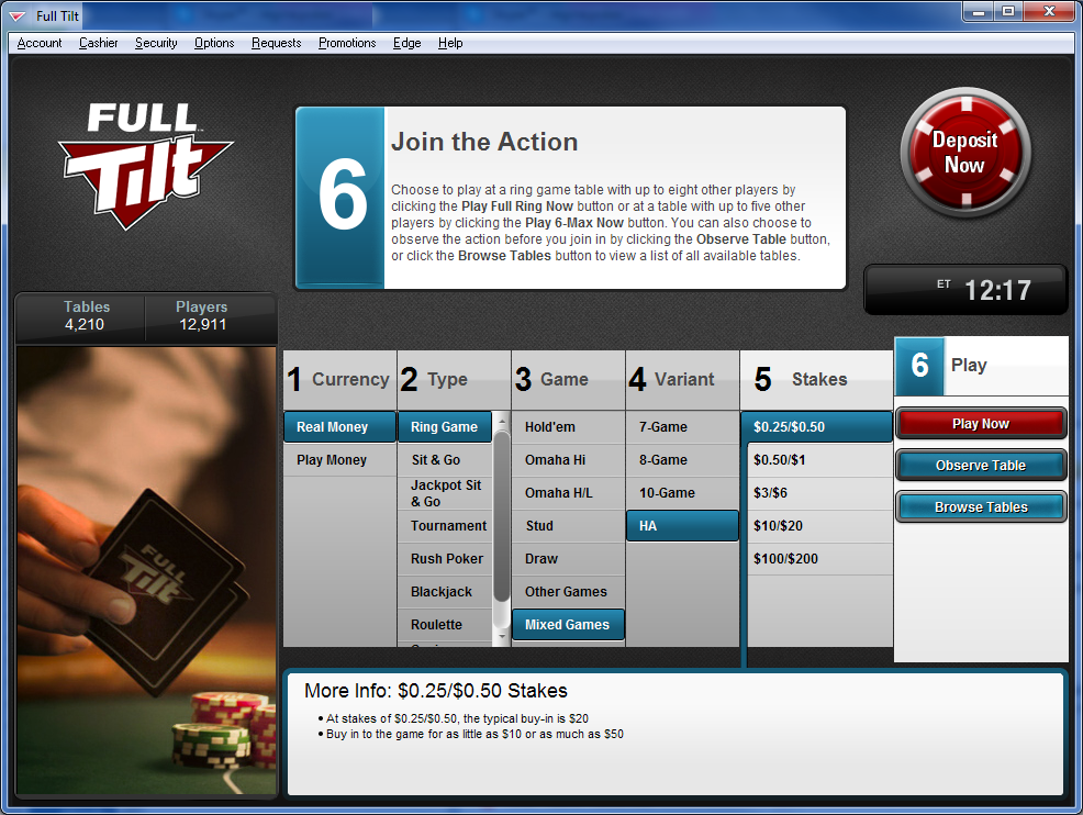 знания и уроки покера на сайте Full Nilt Poker