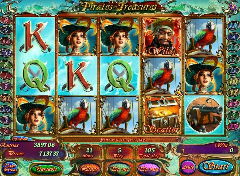 символы слота Сокровища пиратов