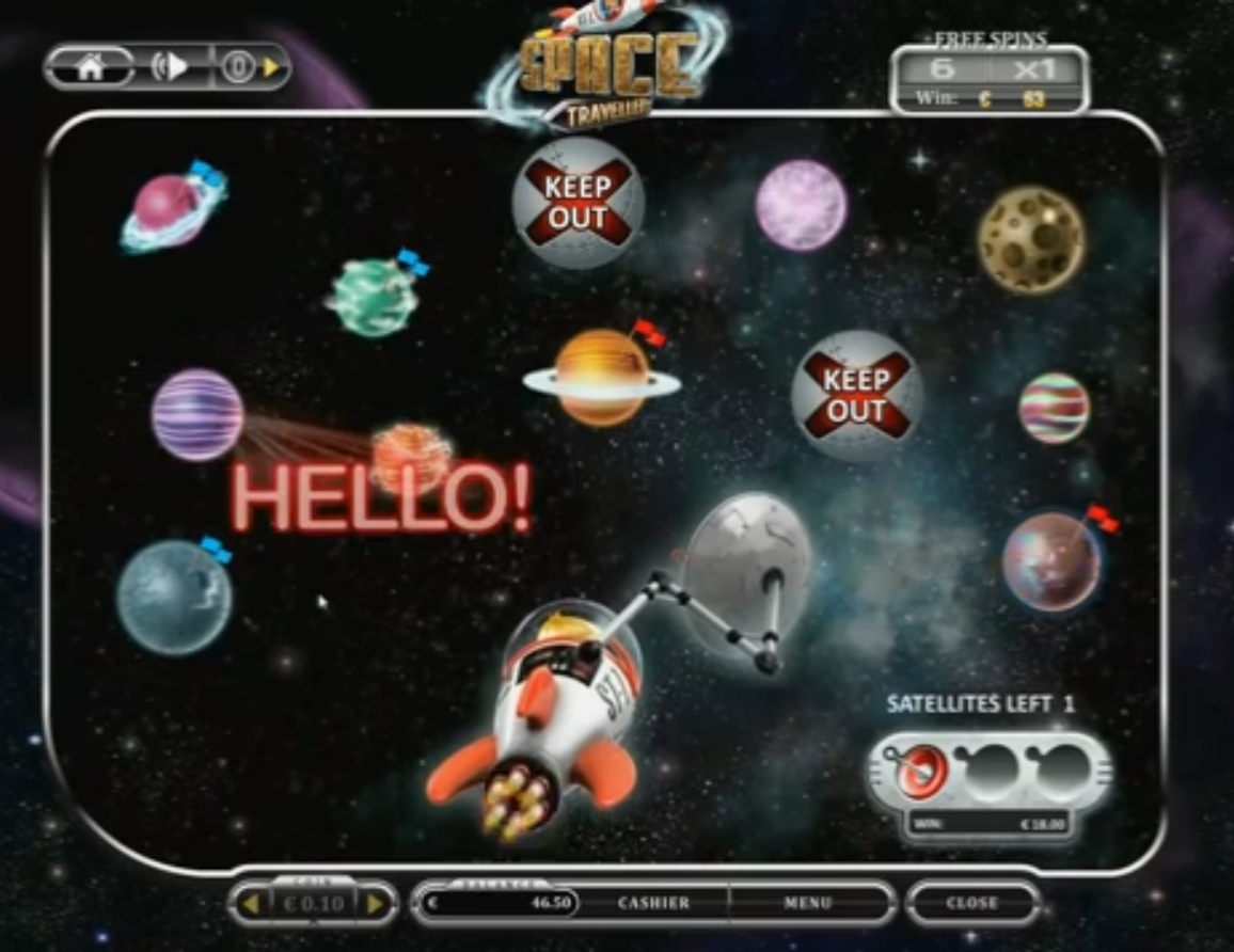 призовая игра слота Космические путешественники