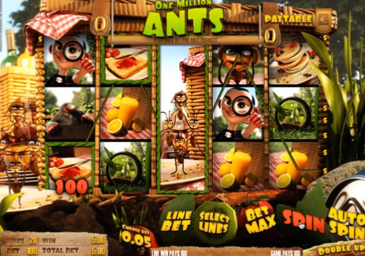 бонусная игра слота One Million ANts