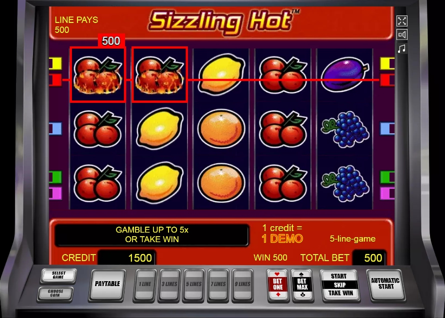 видеослот Sizzling Hot