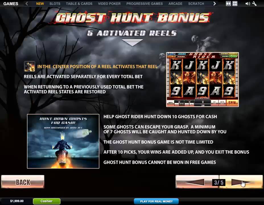 процесс игры видеослота Призрачный гонщик