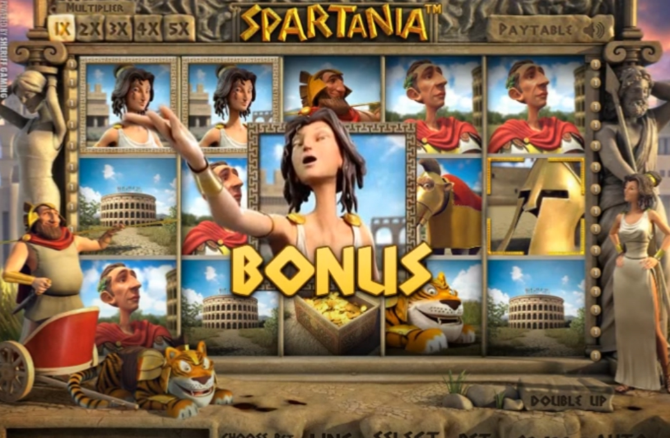 бонус игра слота Спартания