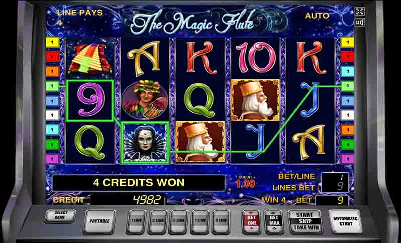 выигрышные линии слота The Magic Flute