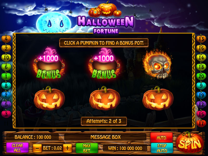 бонус игра видеослота Halloween Fortune