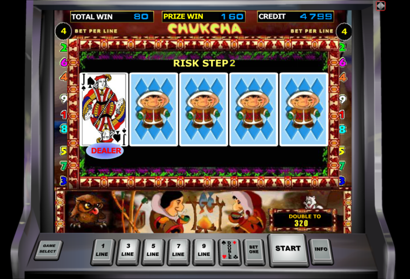 игра на удвоение в слоте Чукча