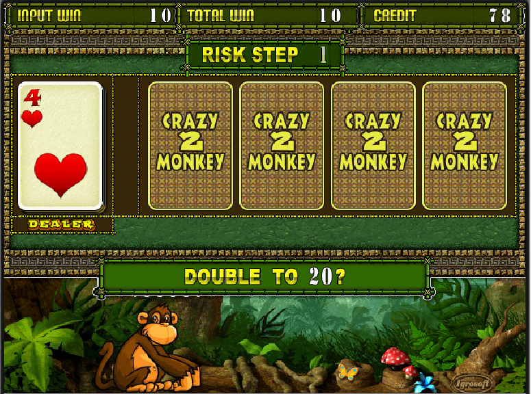 игра на удвоение в автомате Обезьянки 2