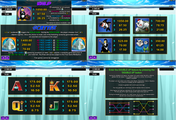 Функционал игрового автомата Арктические агенты