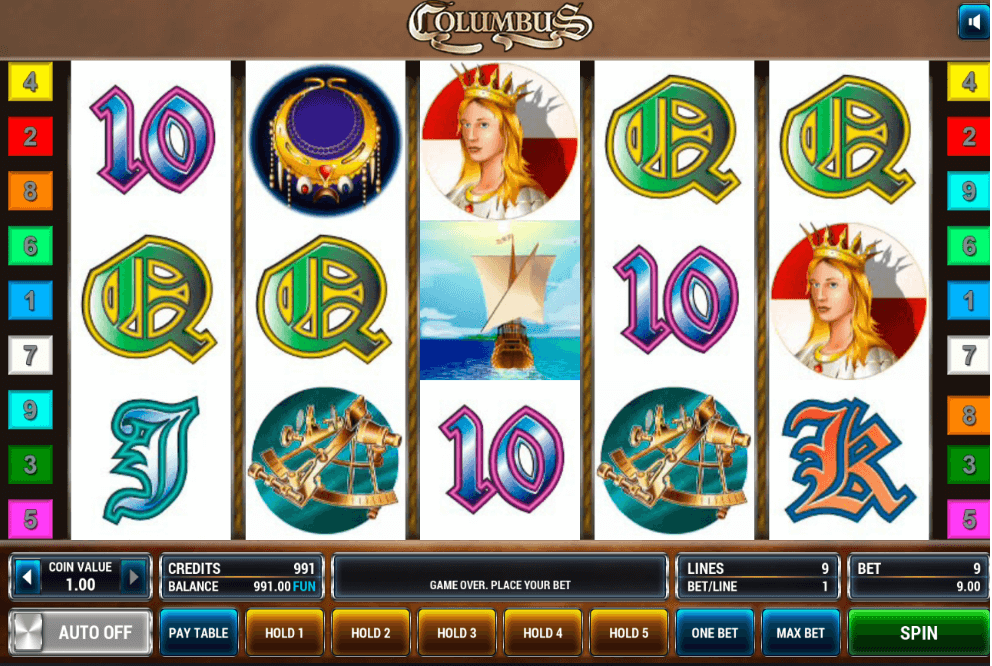символы слота Колумб