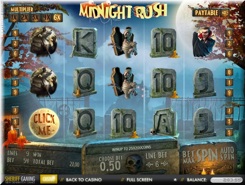 Символы игрового автомата Полуночная суета