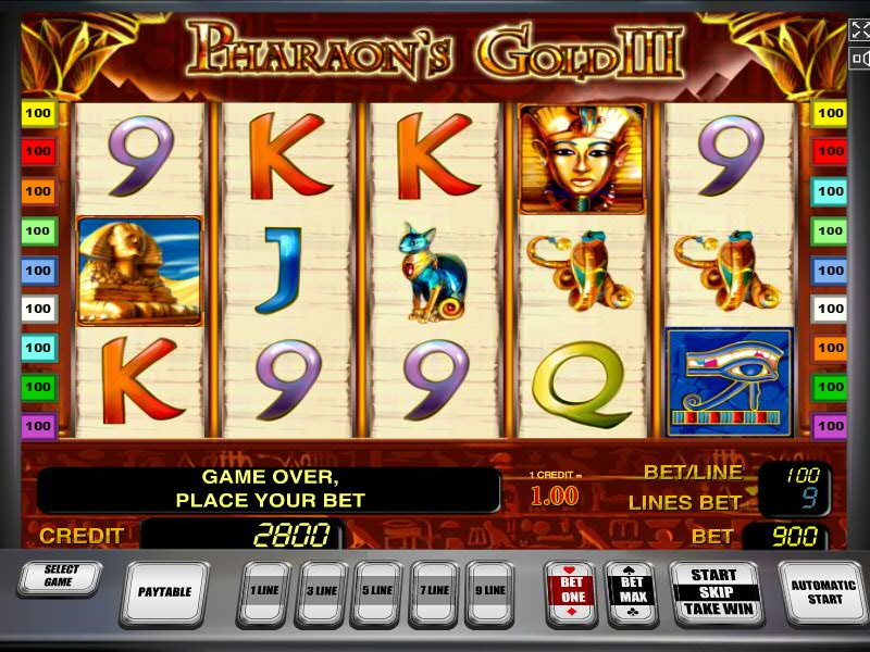 символы слота Pharaons Gold 3