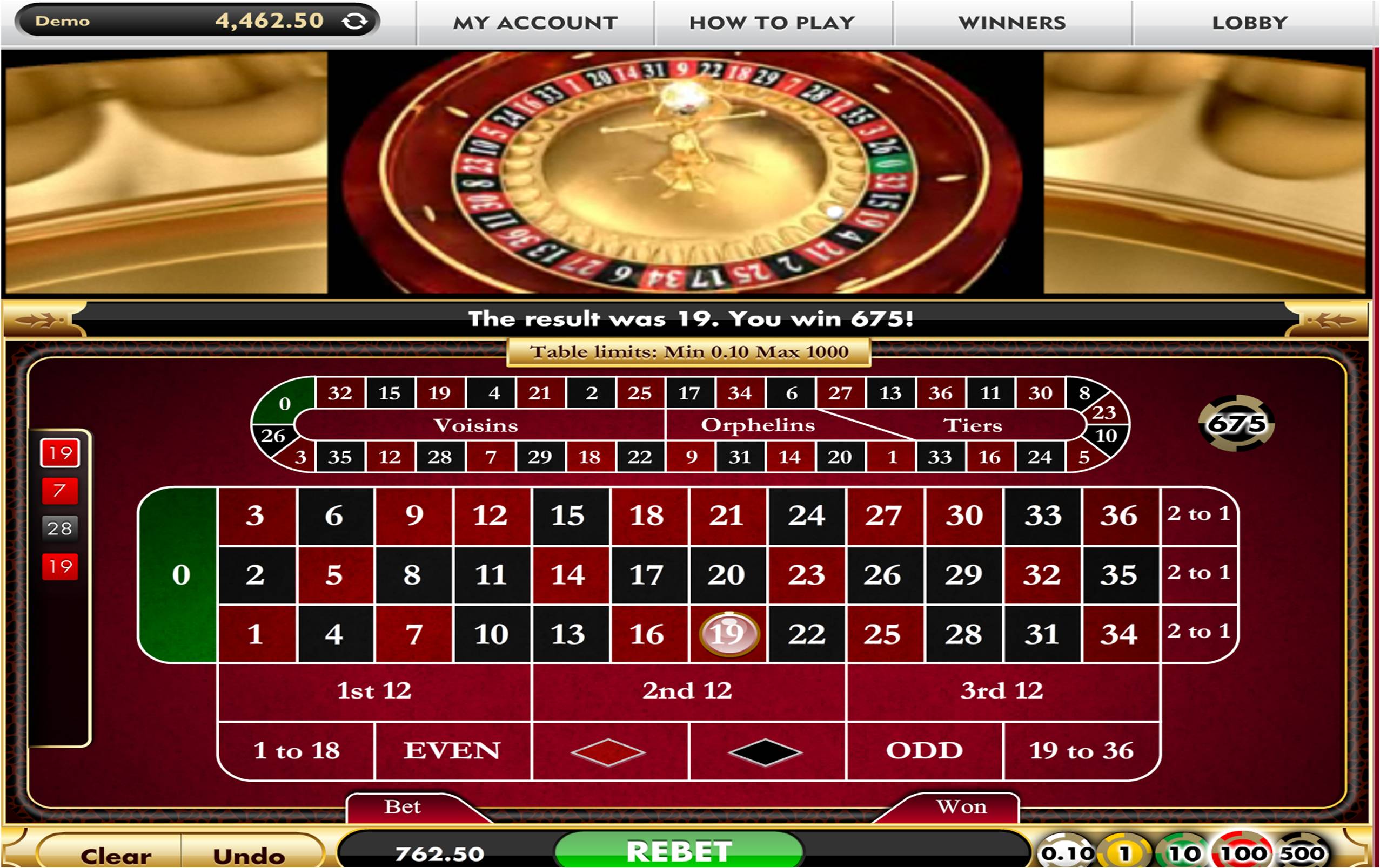 выигрыш в рулетку по системе Рента