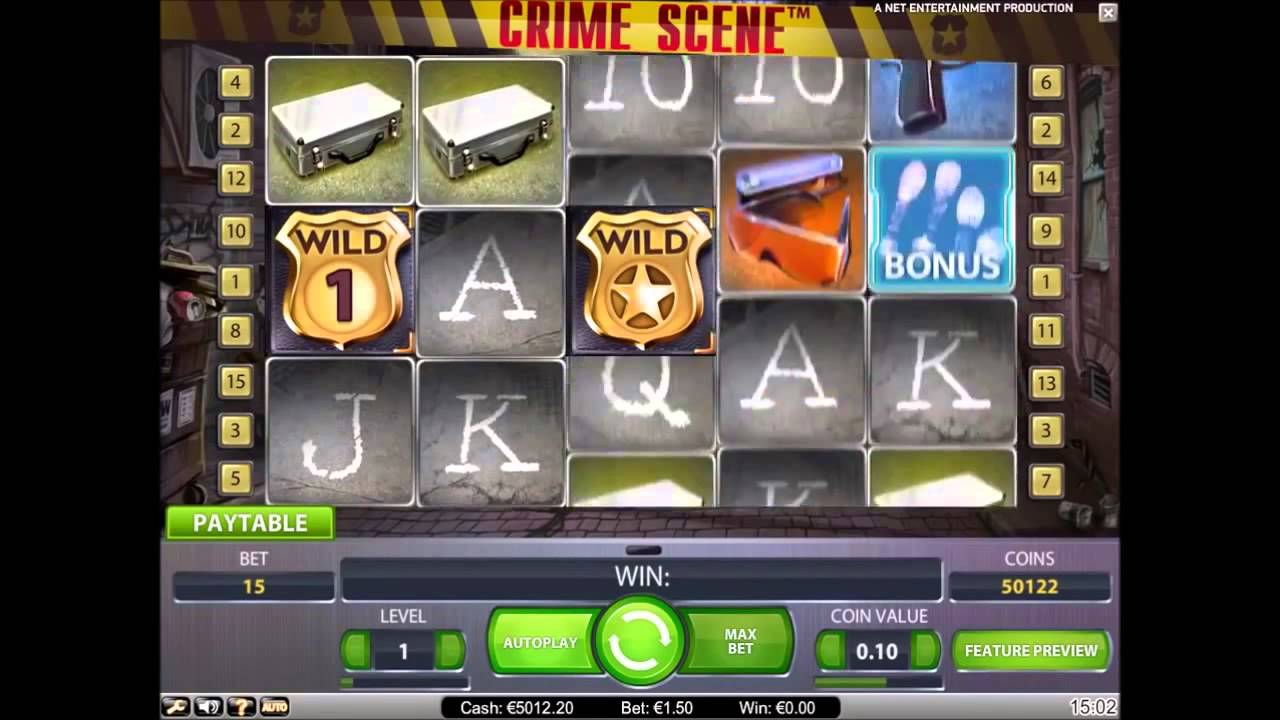 процесс игры на слоте Crime Scene