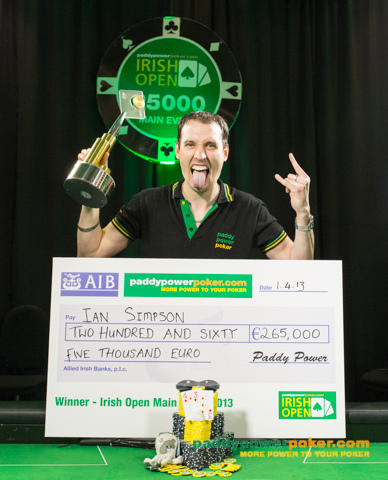 Иэн Симпсон покерный турнир Irish Open