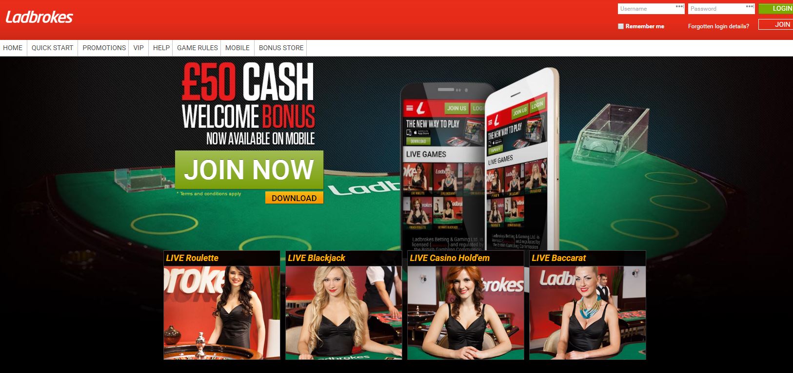 онлайн-казино Ladbrokes