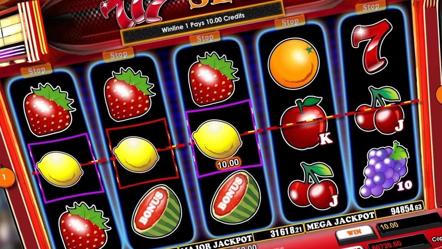 линии выплат в фруктовых слотах