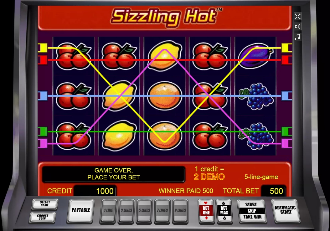 отличительные черты слота Sizzling Hot