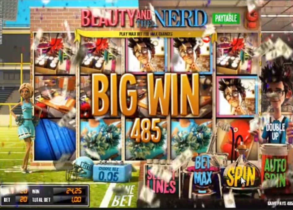 выигрыш в слоте Beauty and the Nerd