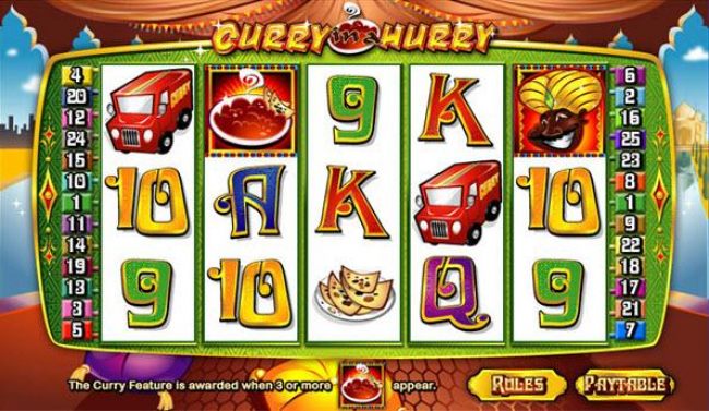 процесс игры на слоте Карри в спешке