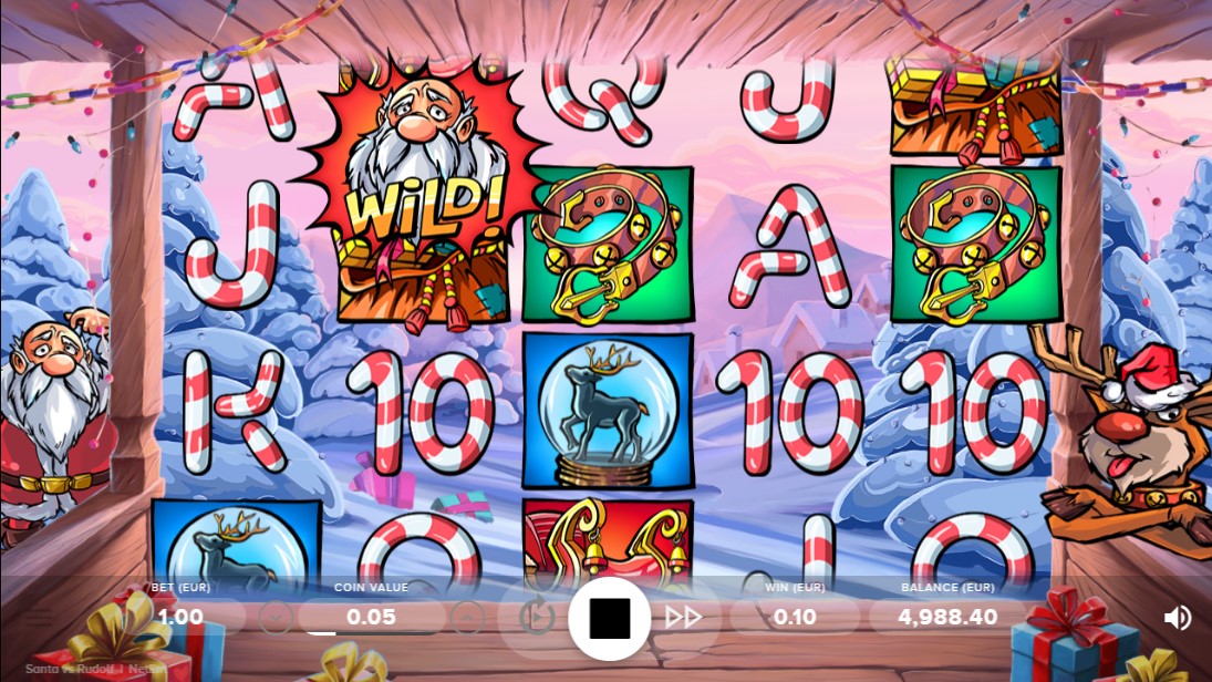 бонус игра слота Santa vs Rudolf