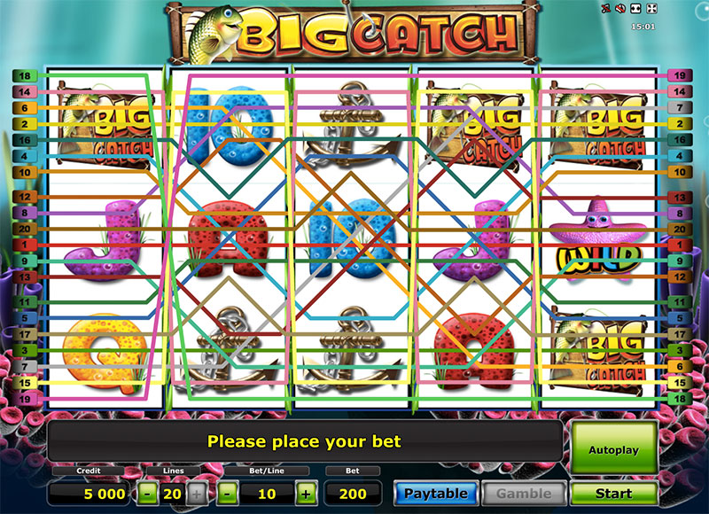 линии слота Big Catch