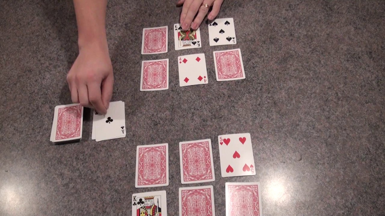 Игровой процесс карточной игры Гольф