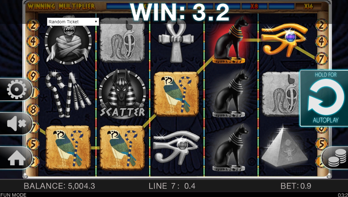 бонусный раунд в слот машине Egypt Adventures