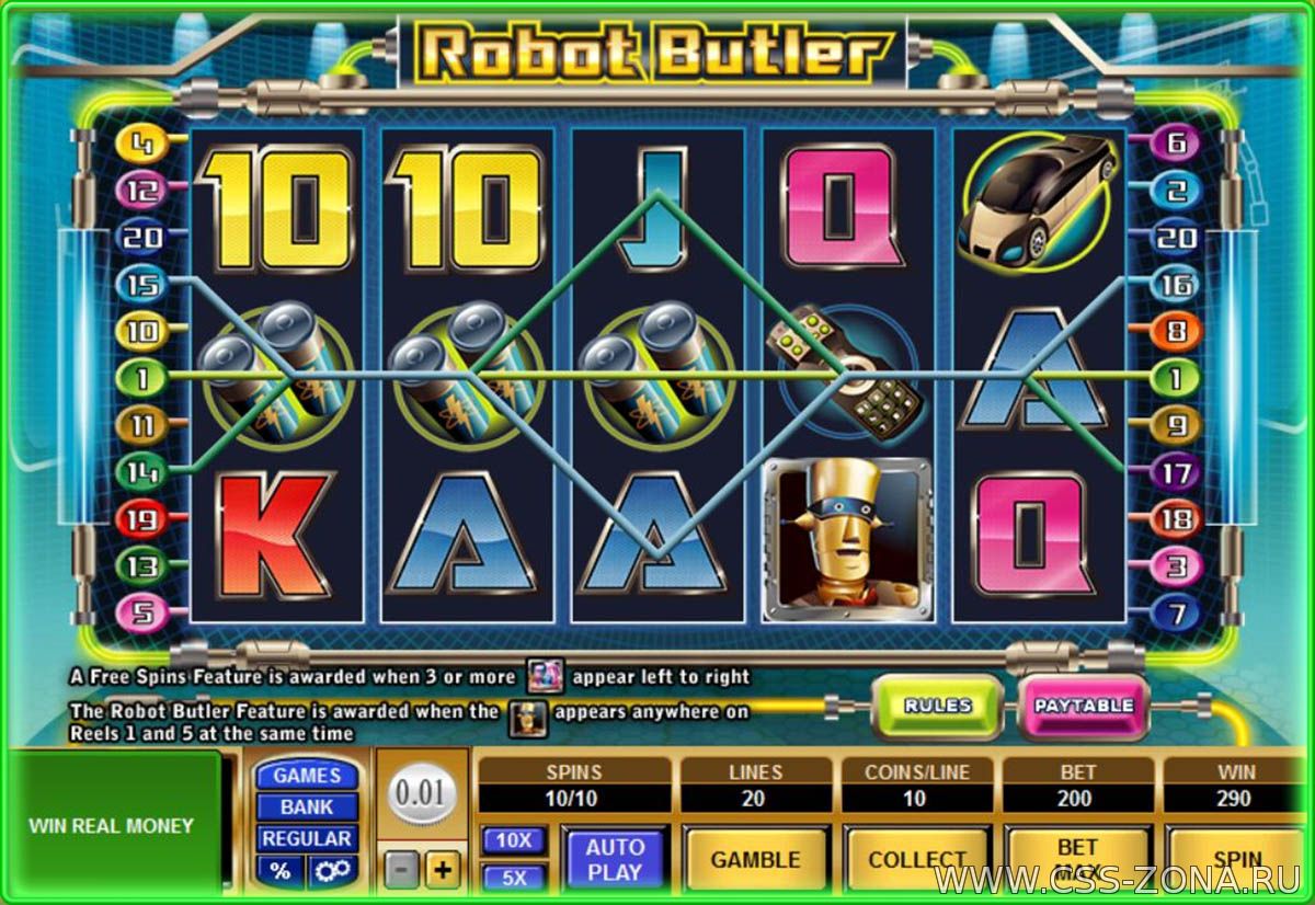 игровой автомат Robot Butler